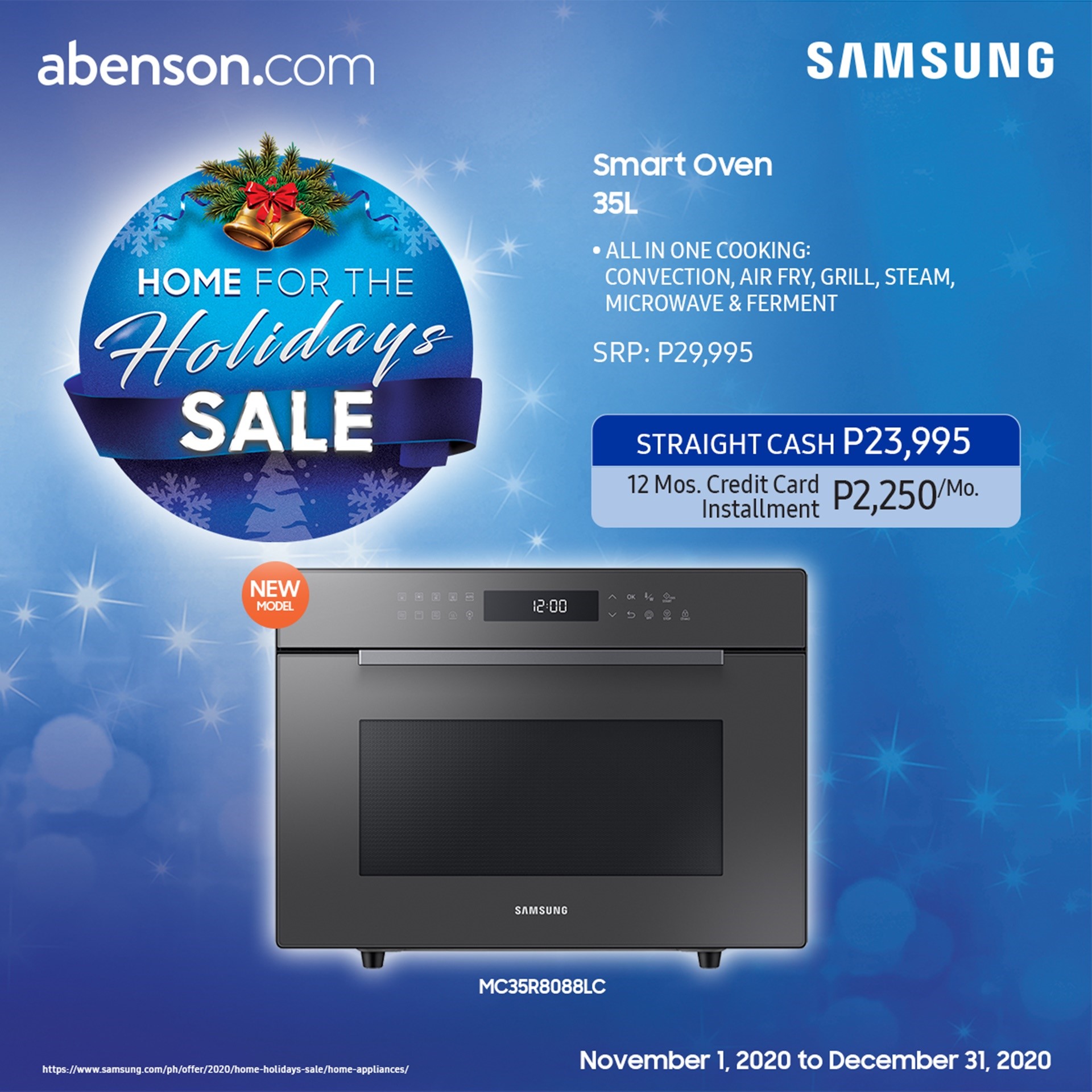 Take home your very own Samsung Home Appliance this holiday season