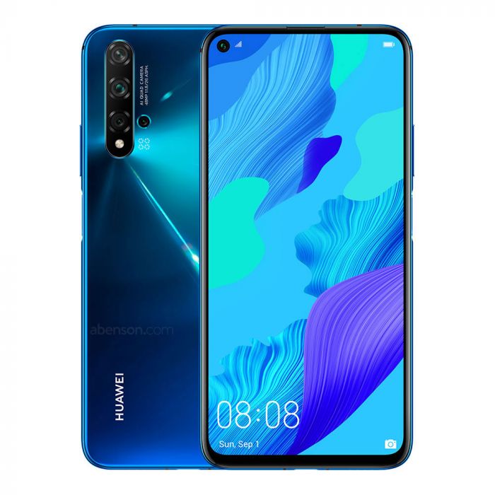 Blue Huawei phone