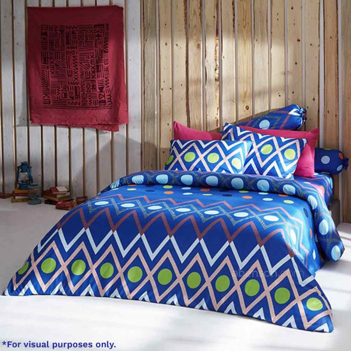 Blue bed sheet