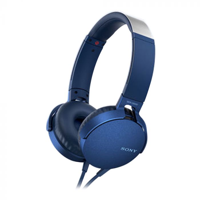 Blue Sony headphones